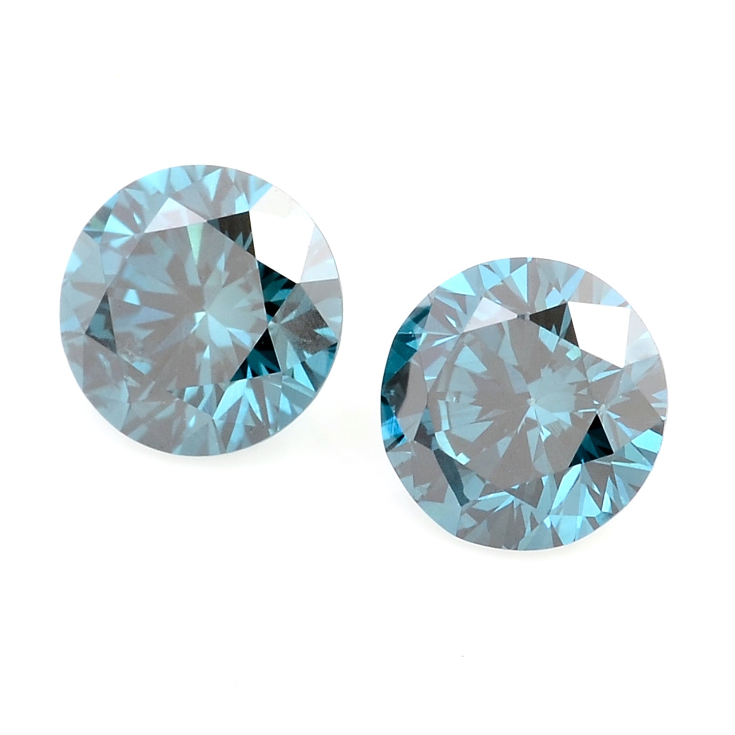 0.42 Blue Diamond Round Loose Gemstone