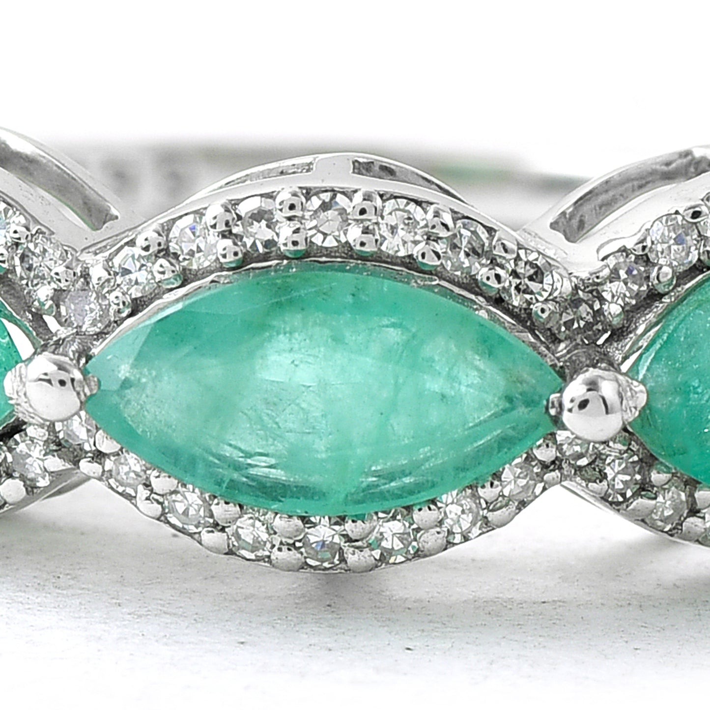 1.60 Ct Marquise Emerald 950 Platinum Ring