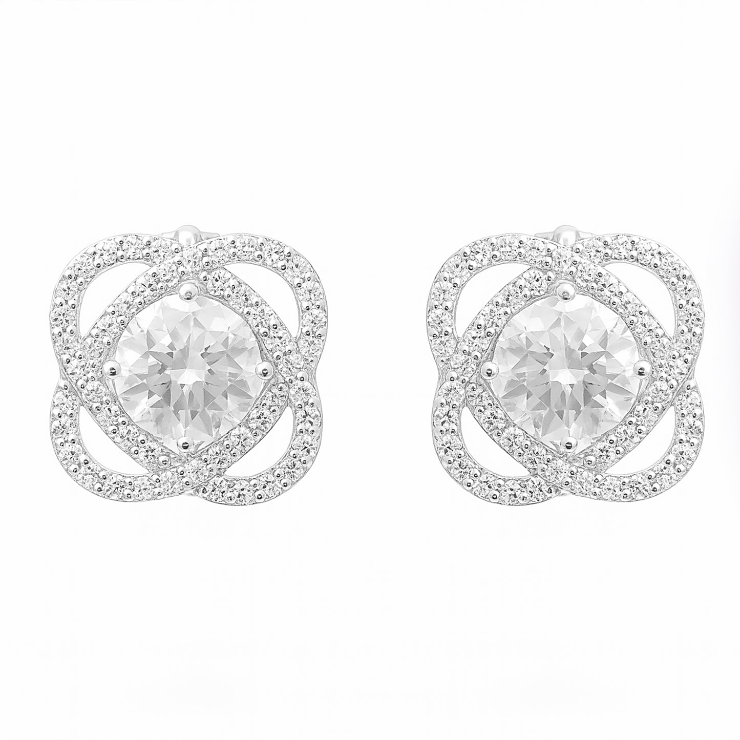 4.07 Carats Lab Grown Diamond 14K Gold Earrings
