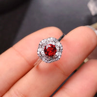Garnet 925 Sterling Silver Ring