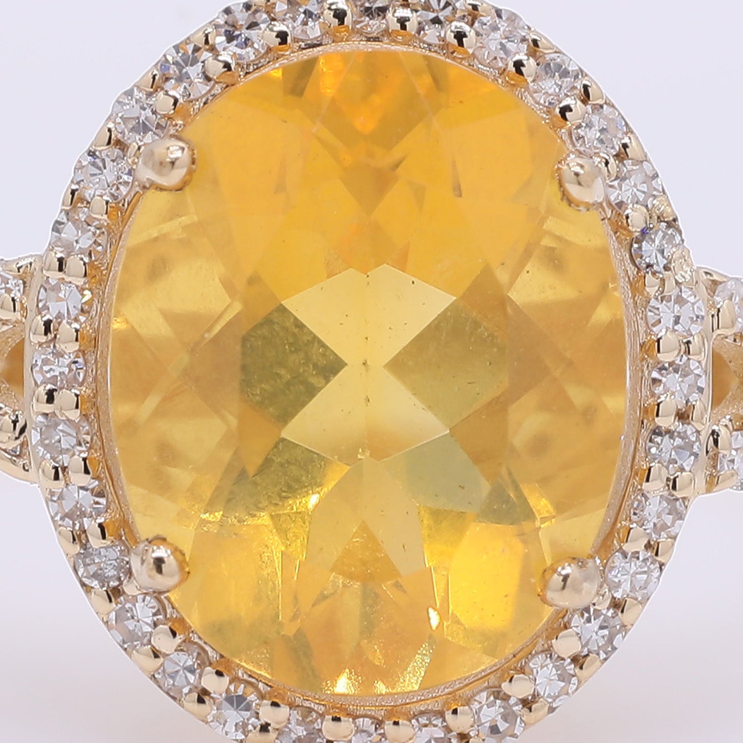 1.85 Ct Oval Mixed Cut Natural Fire Opal 14K Gold Ring