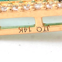 1.55 Ct Octagon Step Cut Natural Emerald 14K Gold Pendant
