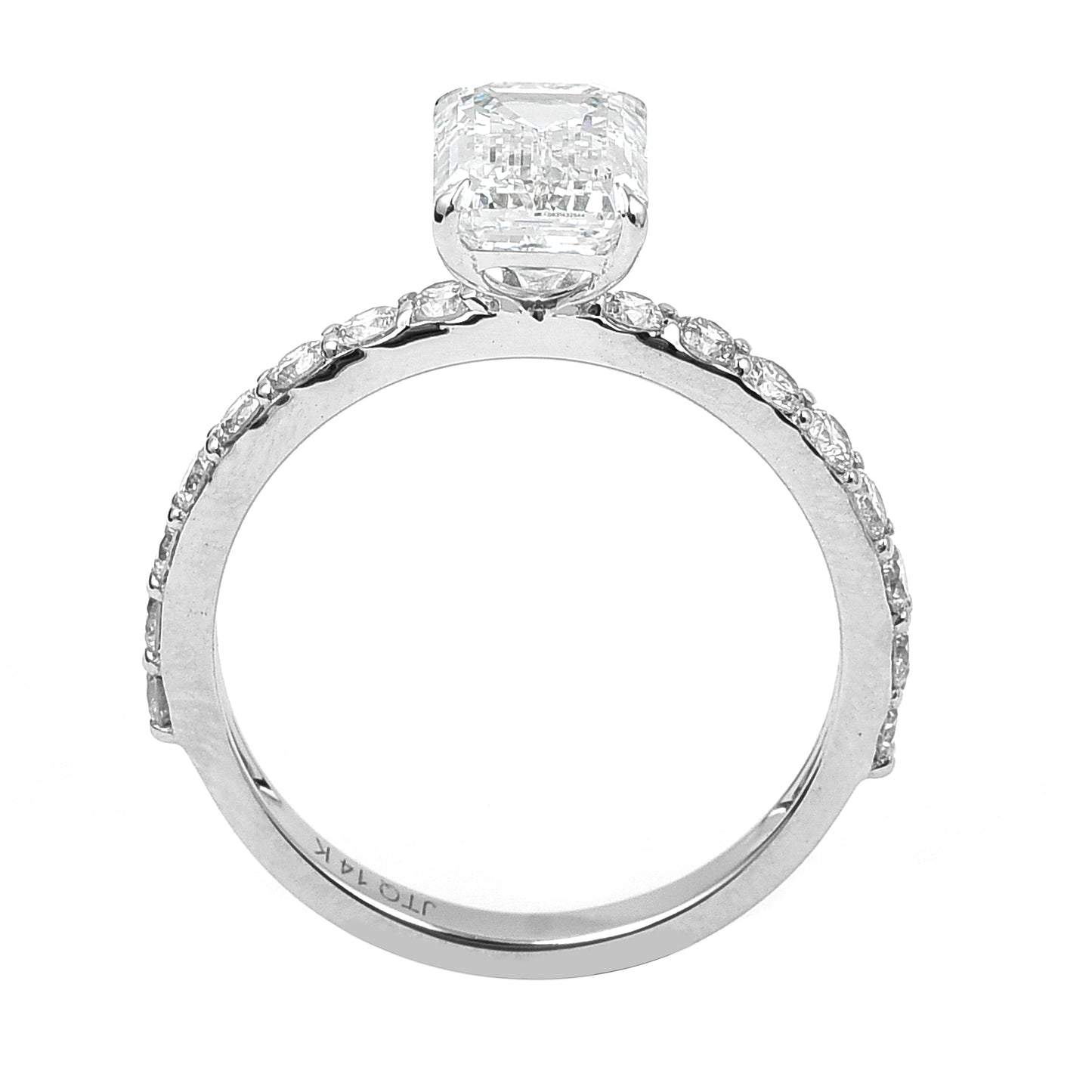 2.56 Carats Lab Grown Diamond 14K Gold Ring