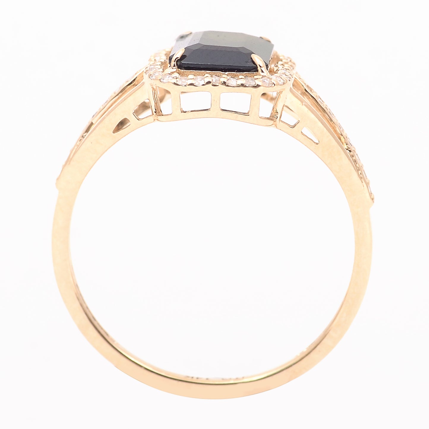 1.48 Ct Octagon Step Cut Natural Tourmaline 14K Gold Ring