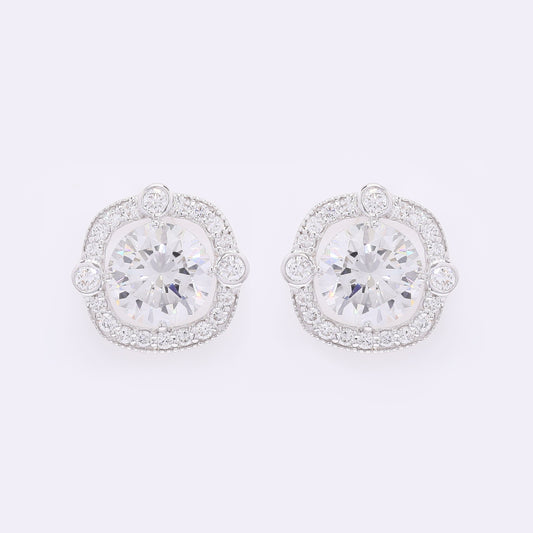 4.74 Carats Lab Grown Diamond 14K Gold Earrings