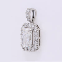 2.56 Carats Lab Grown Diamond 950 Platinum Pendant