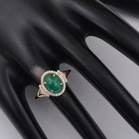 1.71 Ct Oval Emerald 9K Gold Ring