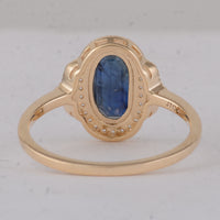 1.52 Ct Oval Sapphire 9K Gold Ring