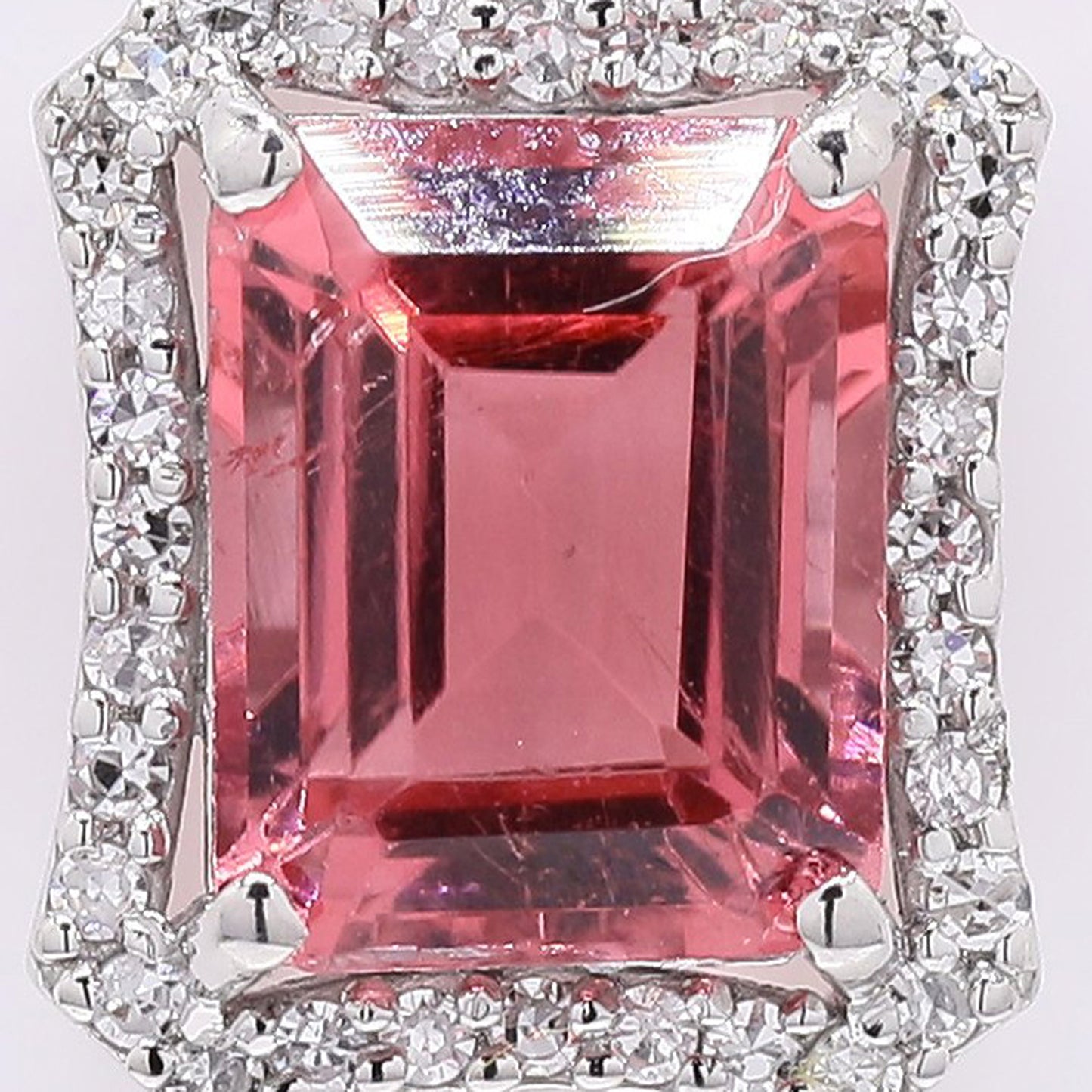 1.62 Ct Octagon Step Cut Natural Tourmaline 950 Platinum Pendant