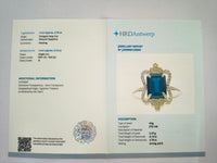 2.82 Ct Octagon Natural Sapphire 14K Gold Ring
