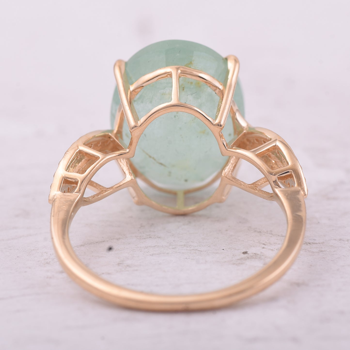 8.04 Ct Oval Emerald 14K Gold Ring