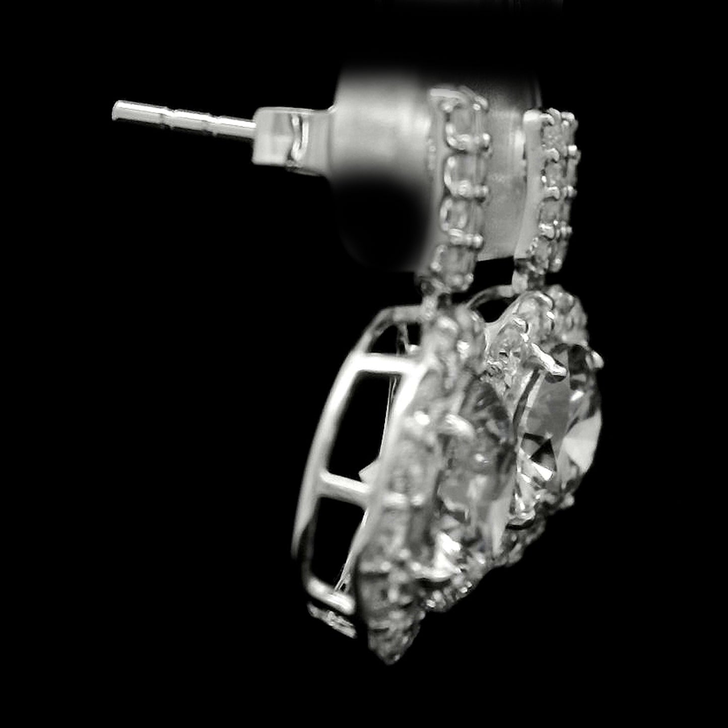 4.20 Carats Lab Grown Diamond 14K Gold Earrings
