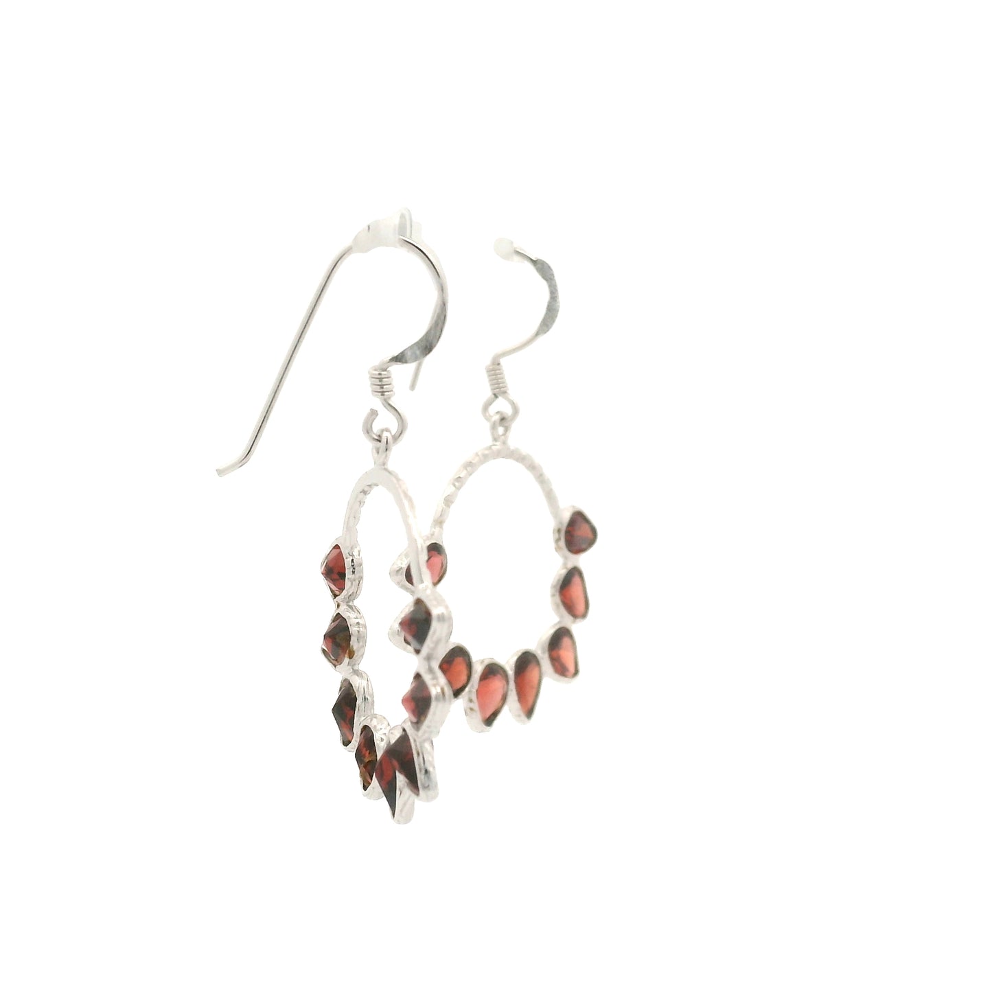 8.45 Ct Garnet 925 Sterling Silver Earrings