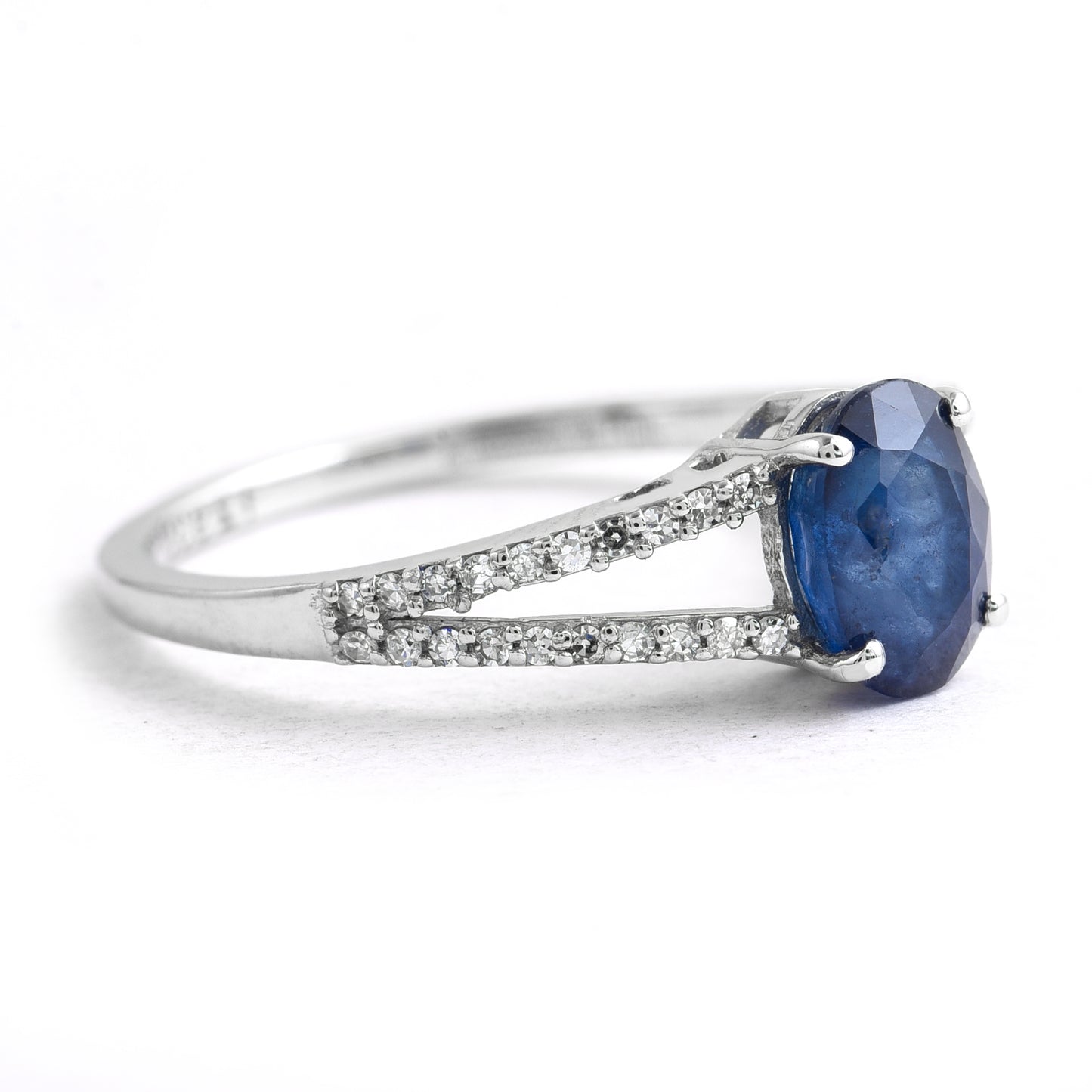1.48 Ct Oval Sapphire 950 Platinum Ring