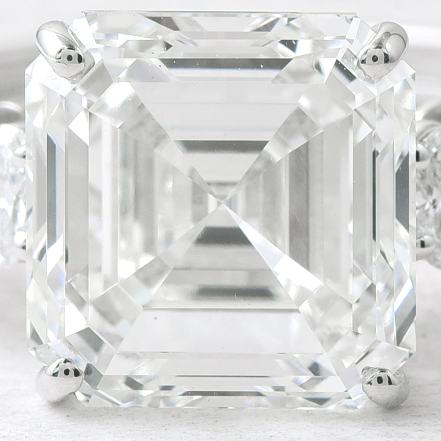 5.49 Ct Asscher Lab Grown Diamond 14K Gold Ring