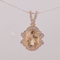1.42 Ct Oval Tourmaline 9K Gold Pendant