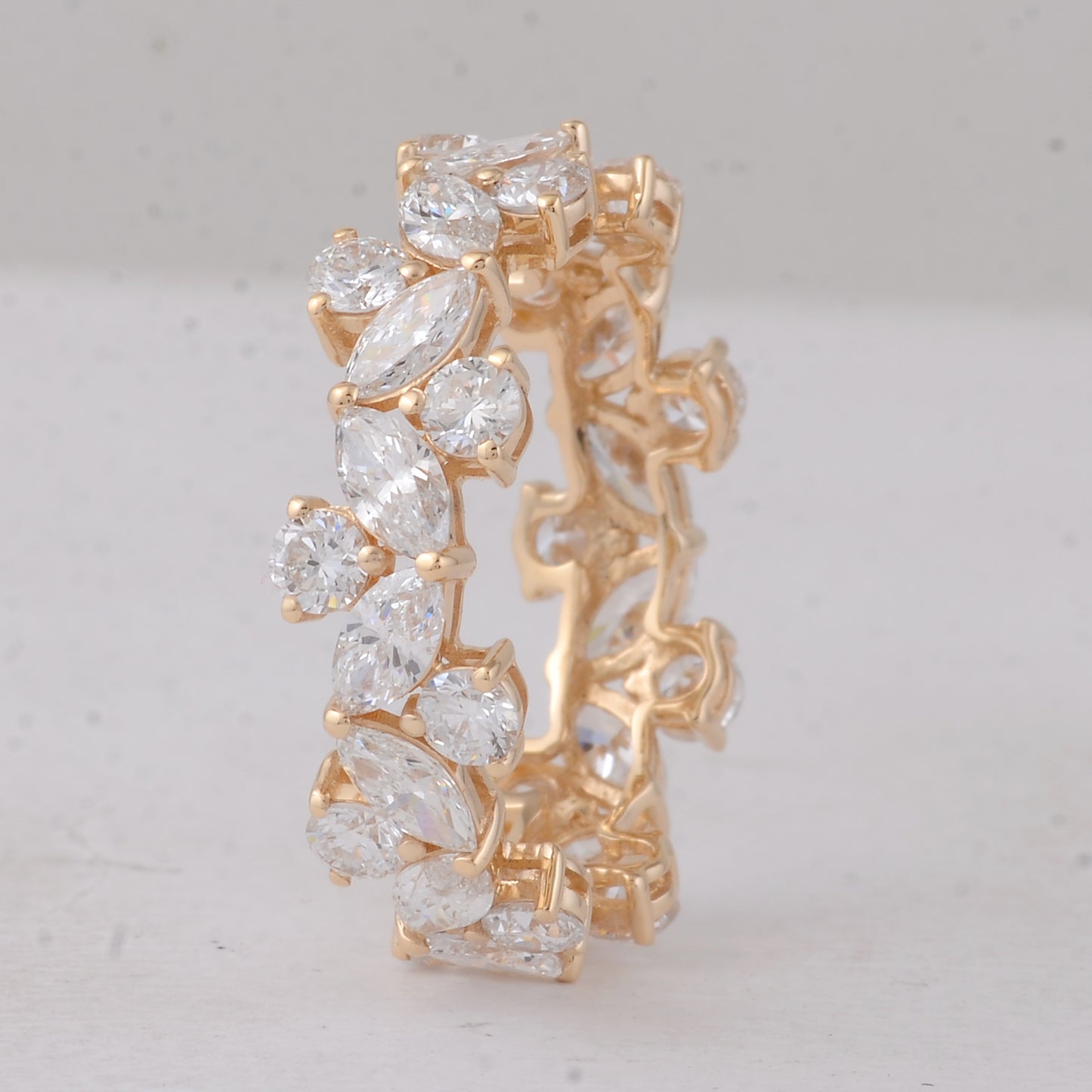 3.17 Carats Lab Grown Diamond 14K Gold Ring