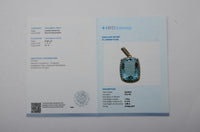 2.98 Ct Cushion Mixed Cut Natural Aquamarine 14K Gold Pendant