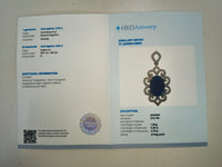 2.95 Ct Oval Natural Sapphire 14K Gold Pendant