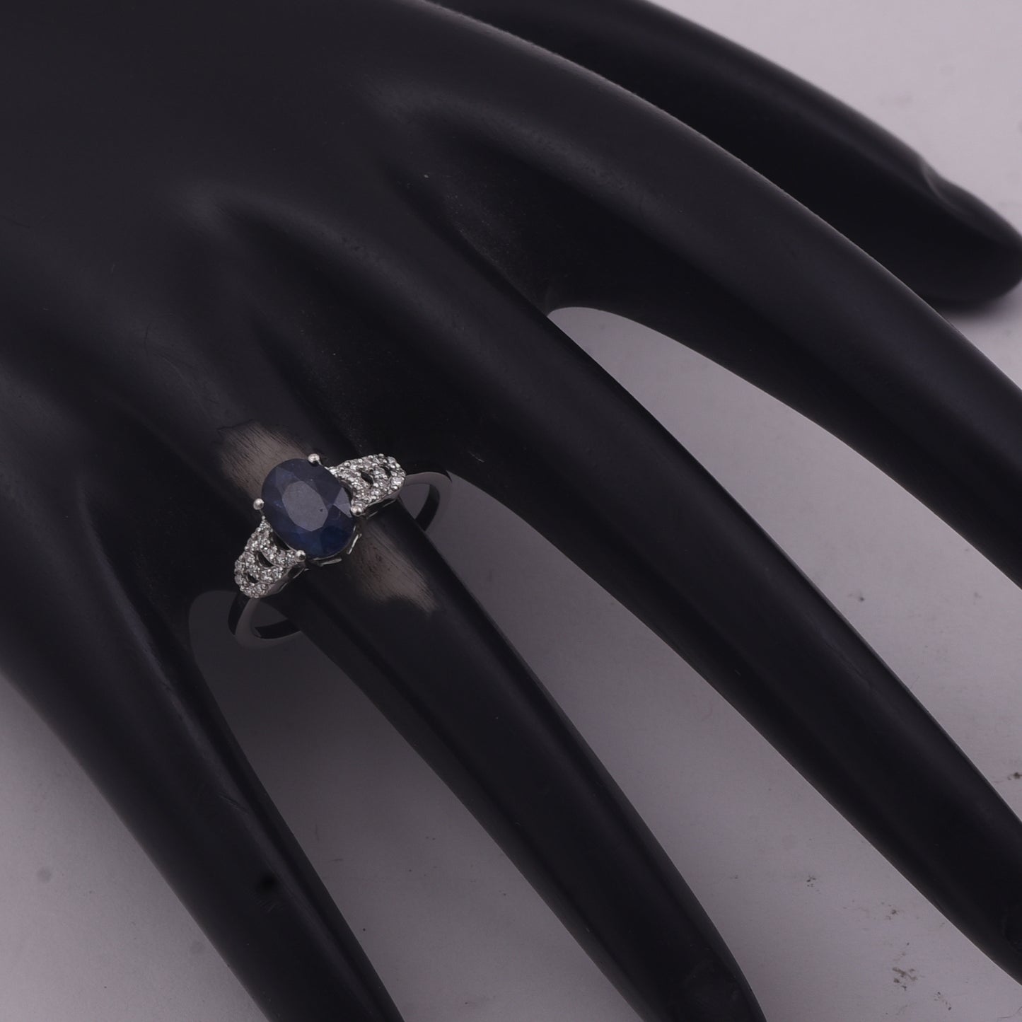 1.89 Ct Oval Mixed Cut Natural Sapphire 950 Platinum Ring
