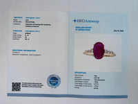 1.55 Ct Oval Natural Ruby 14K Gold Ring