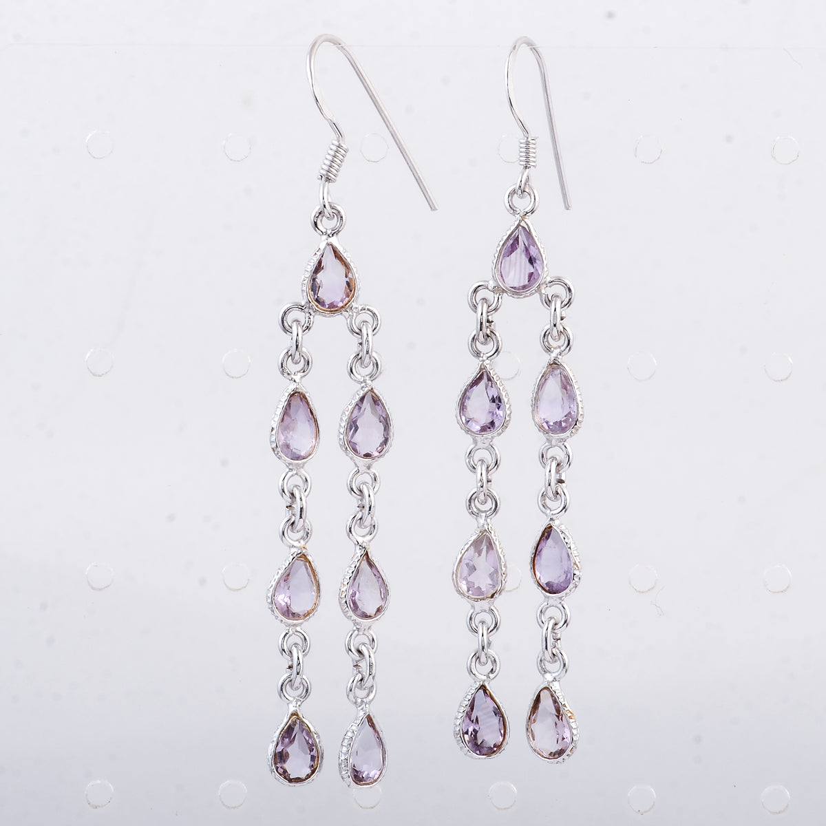 10.25 Ct Amethyst 925 Sterling Silver Earrings