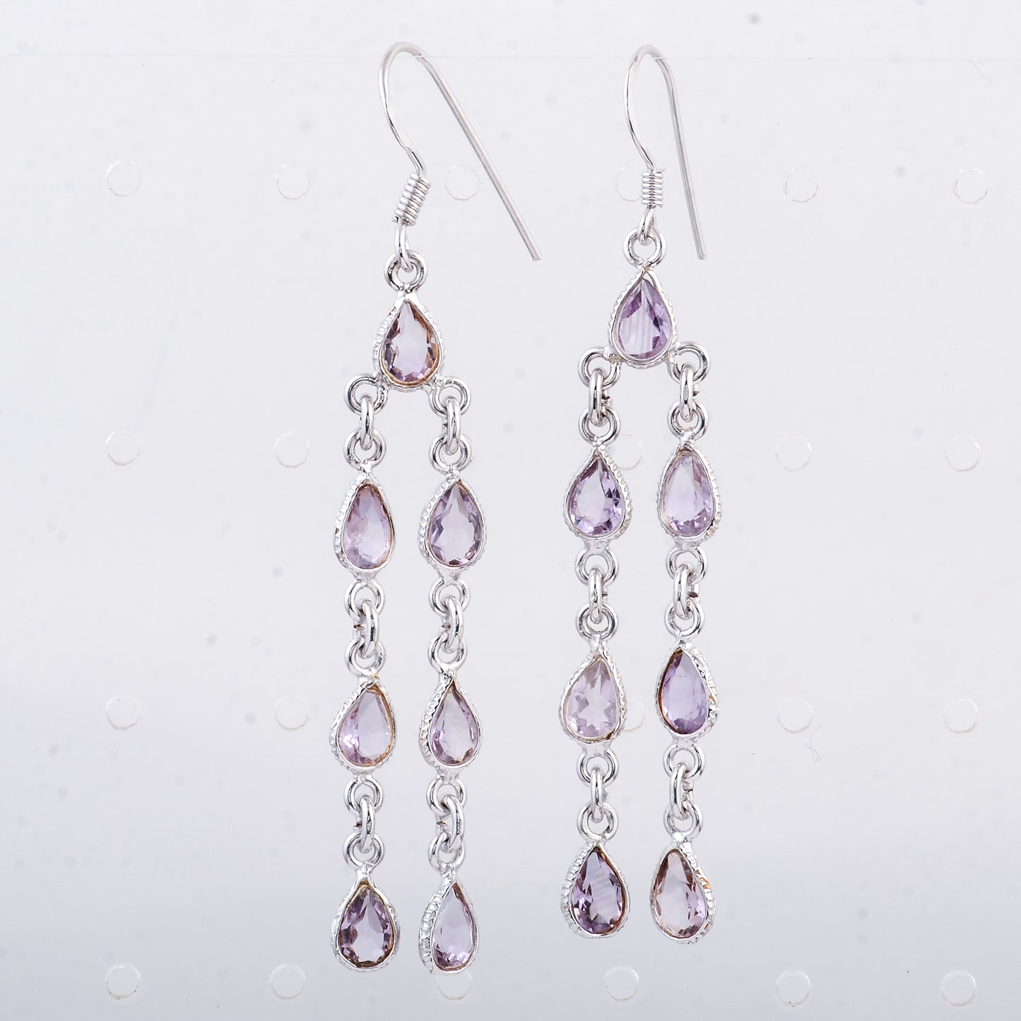 10.25 Ct Amethyst 925 Sterling Silver Earrings