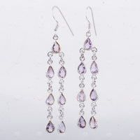 10.25 Ct Amethyst 925 Sterling Silver Earrings
