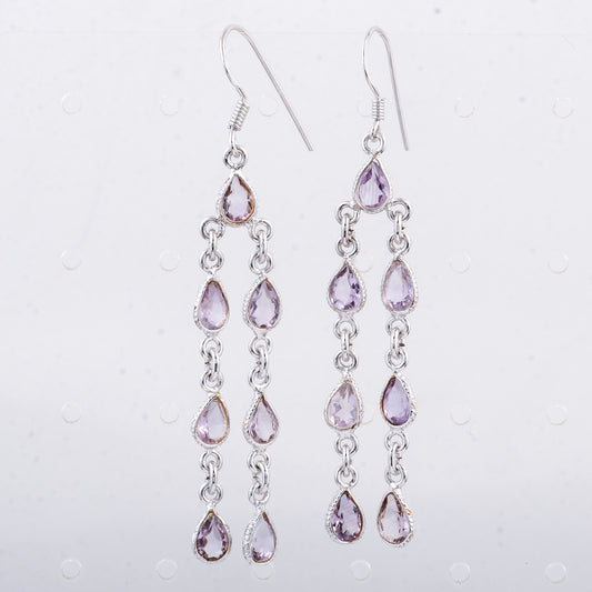 10.25 Ct Amethyst 925 Sterling Silver Earrings