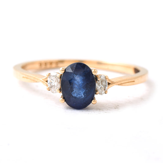 1.16 Ct Oval Sapphire 14K Gold Ring