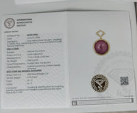 8.99 Ct Oval Cabochon Natural Corundum Ruby 14K Gold Pendant