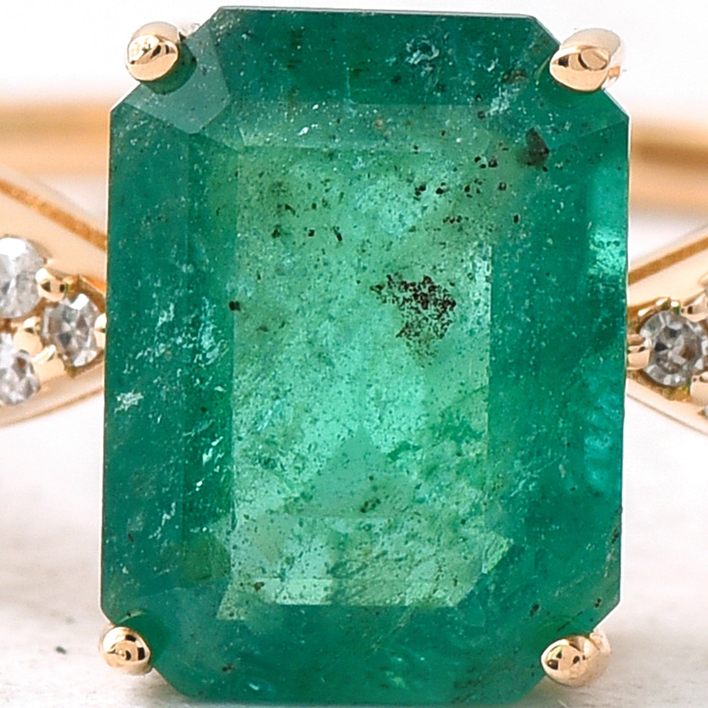 1.32 Ct Octagon Emerald 14K Gold Ring