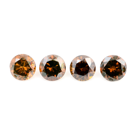 0.51 Red Diamond Round Loose Gemstone