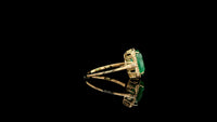 2.71 Ct Oval Natural Emerald 14K Gold Ring
