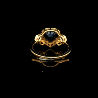 2.57 Ct Heart Mixed Cut Natural Sapphire 14K Gold Ring