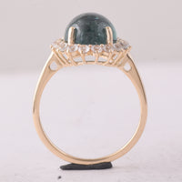5.32 Ct Oval Tourmaline 9K Gold Ring