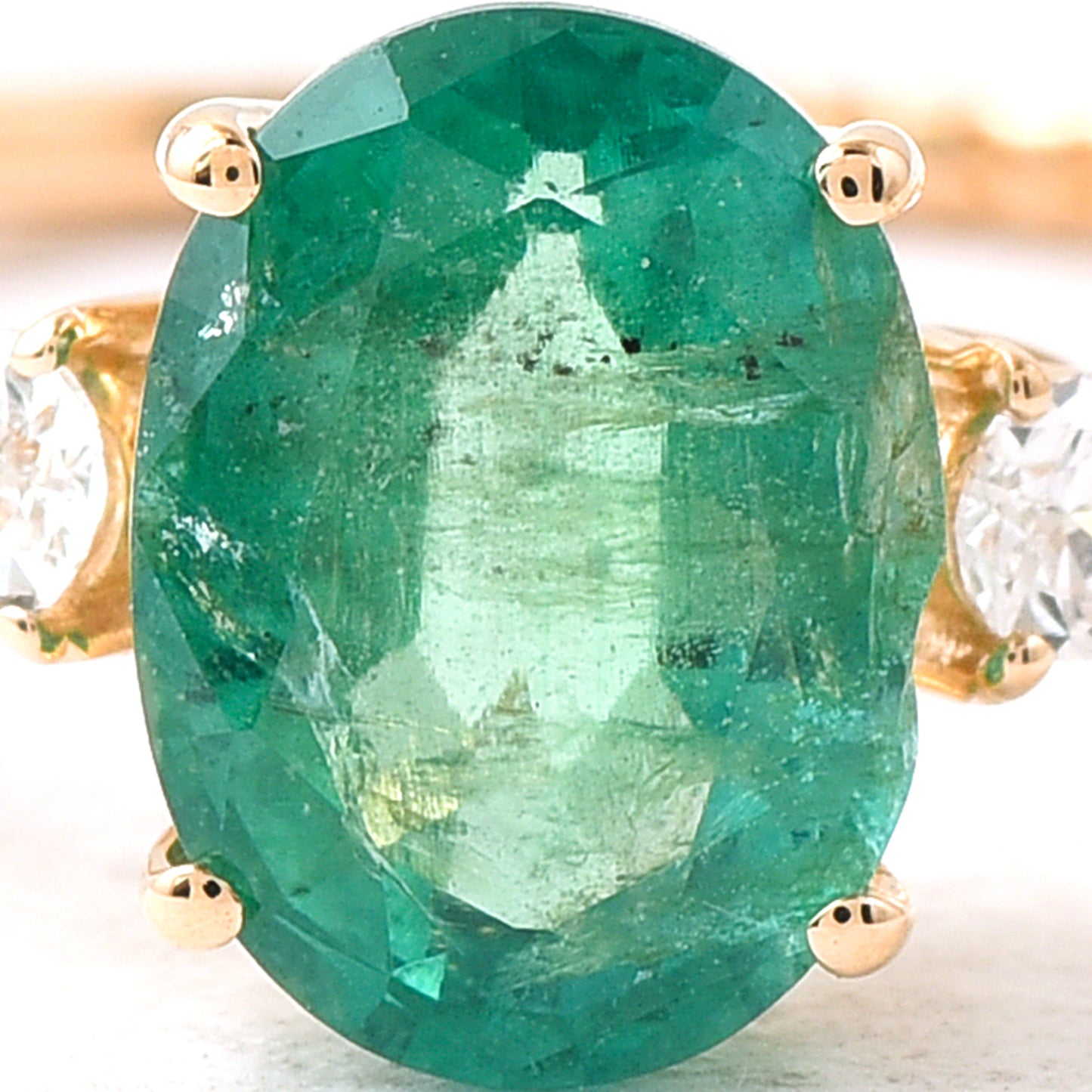 1.47 Ct Oval Emerald 14K Gold Ring