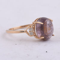 5.48 Ct Oval Cabochon Cut Natural Spinel 14K Gold Ring