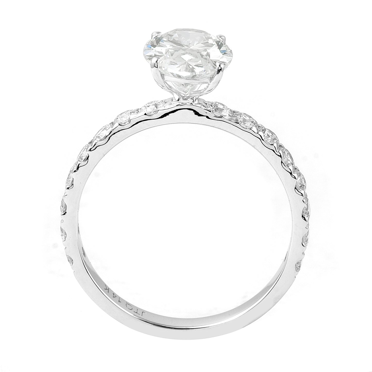 2.57 Carats Lab Grown Diamond 14K Gold Ring