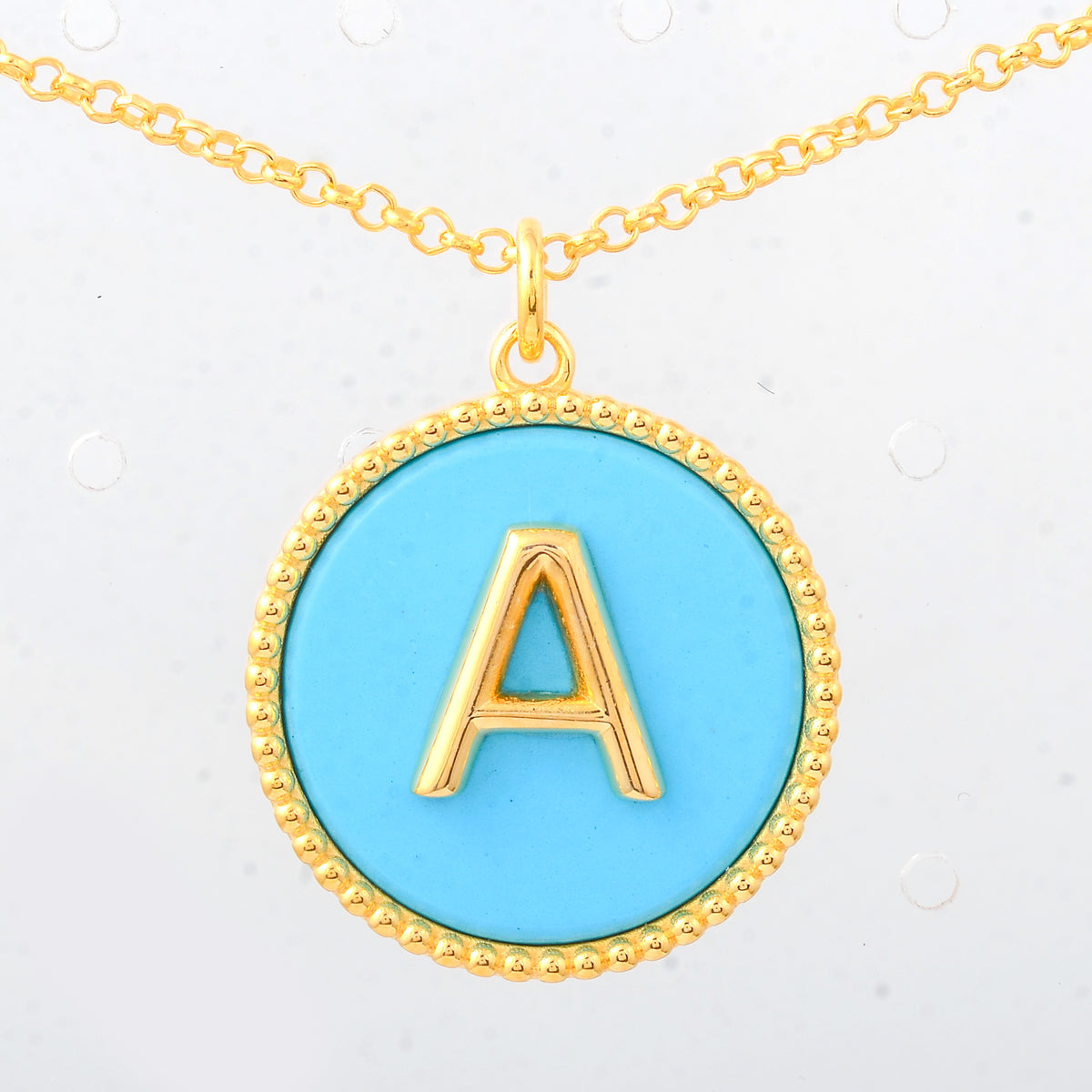 11.78 Ct Round Turquoise 925 Sterling Silver Pendant