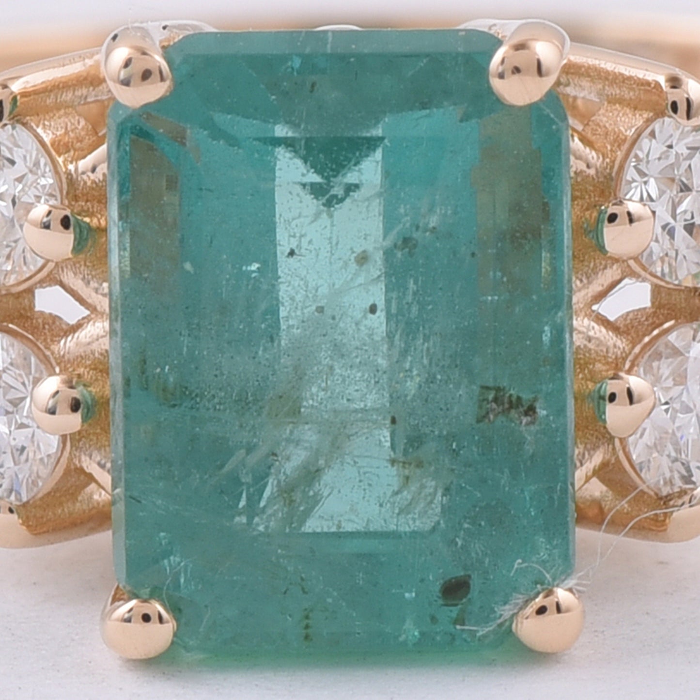 1.95 Ct Octagon Step Cut Natural Emerald 14K Gold Ring