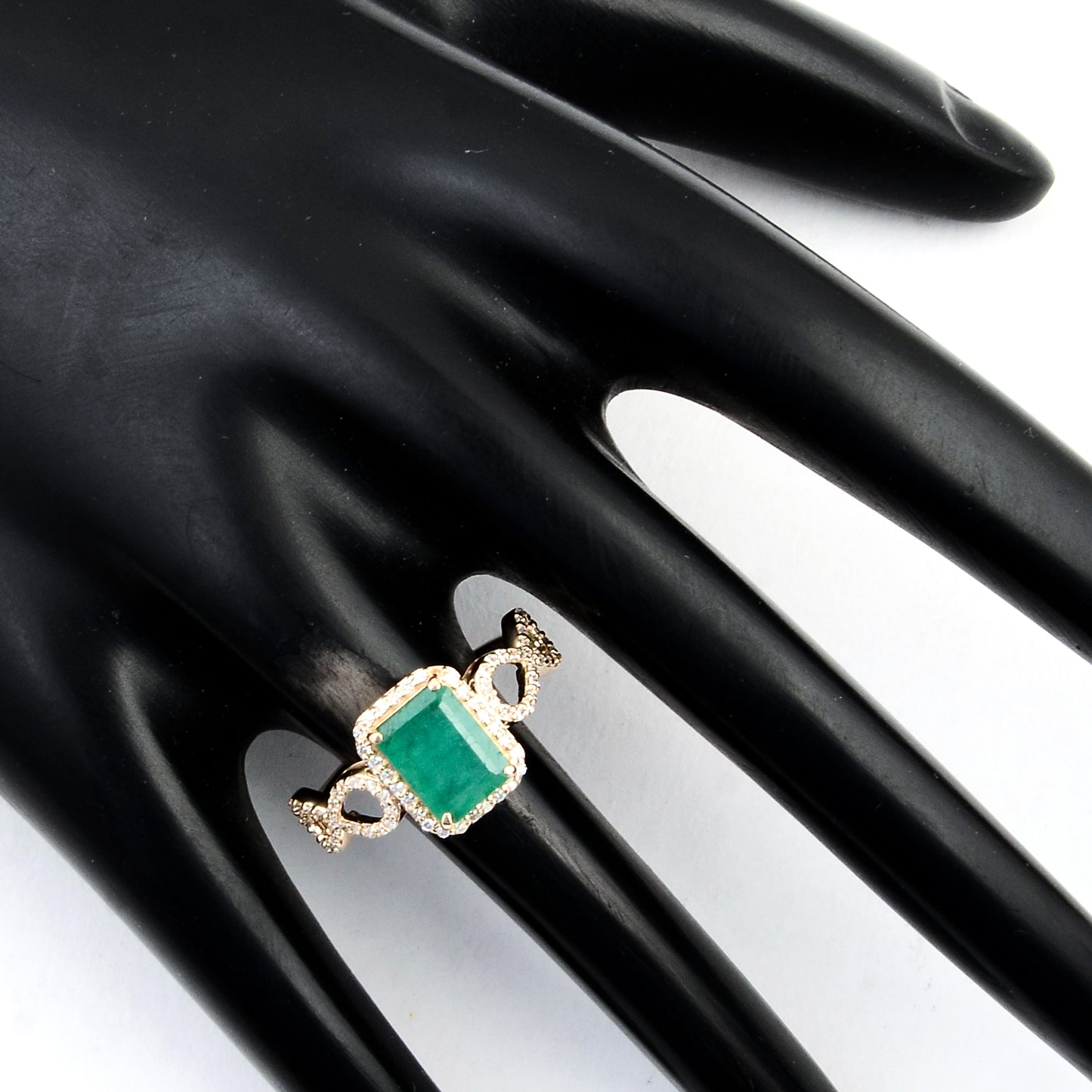 1.71 Ct Emerald Cut Natural Beryl Emerald 14K Gold Ring