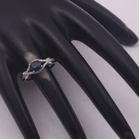 1.49 Ct Oval Mixed Cut Natural Sapphire 950 Platinum Ring