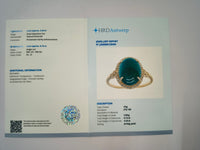 4.36 Ct Oval Natural Emerald 14K Gold Ring