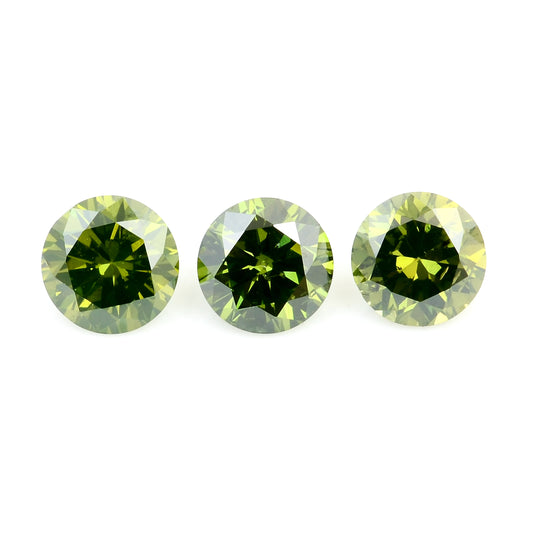 0.59 Green Diamond Round Loose Gemstone