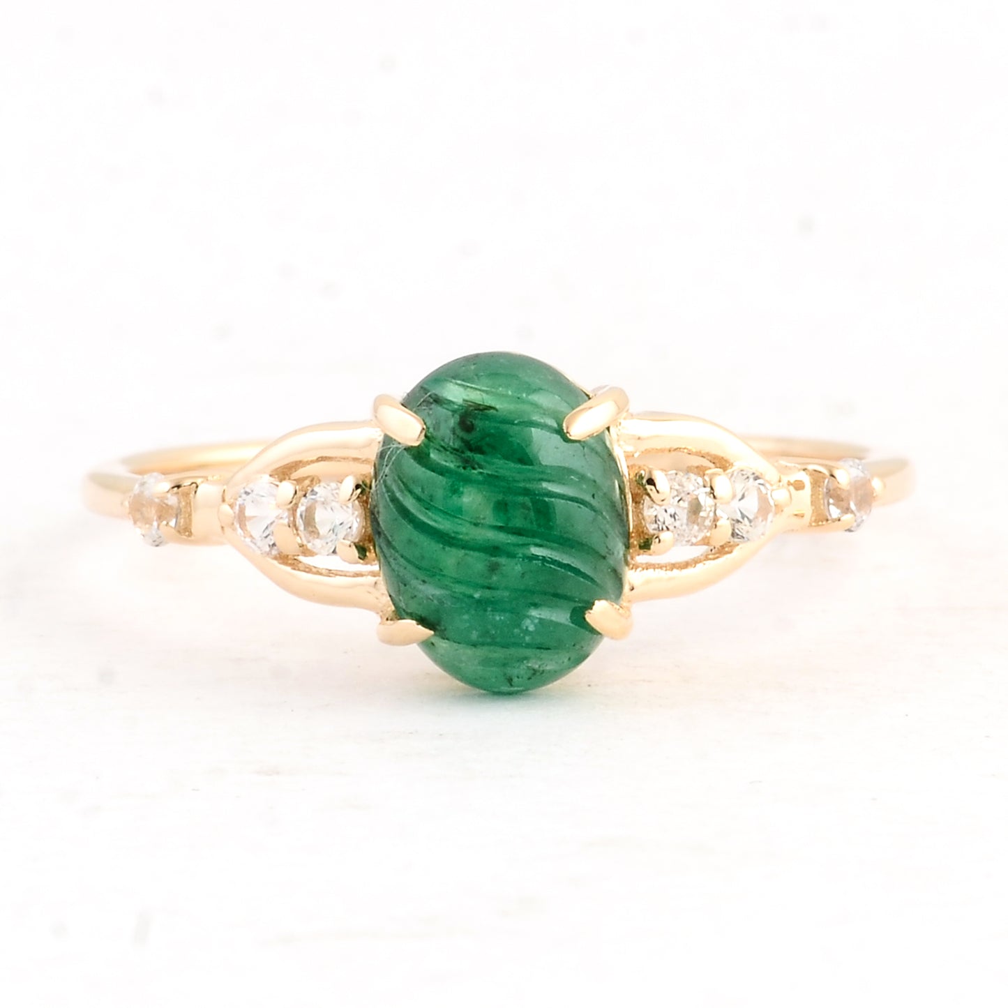 1.34 Ct Oval Emerald 14K Gold Ring