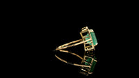 3.37 Ct Octagon Natural Emerald 14K Gold Ring