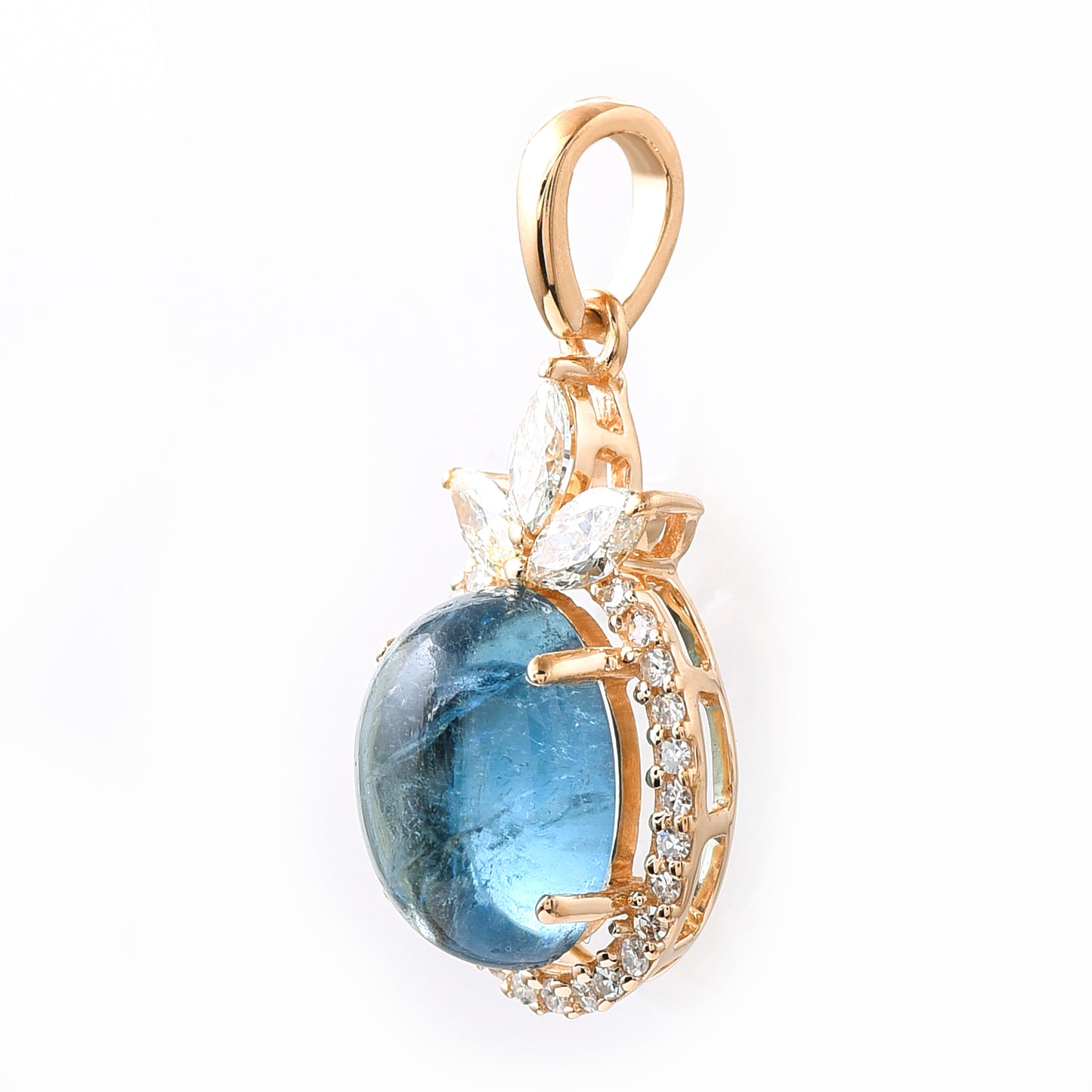 2.52 Ct Oval Tourmaline 14K Gold Pendant
