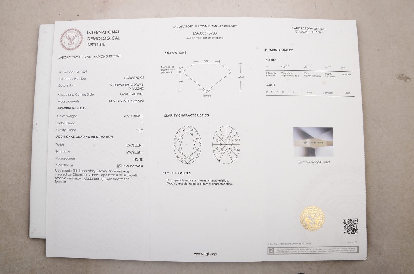 9.95 Carats Lab Grown Diamond 14K Gold Earrings