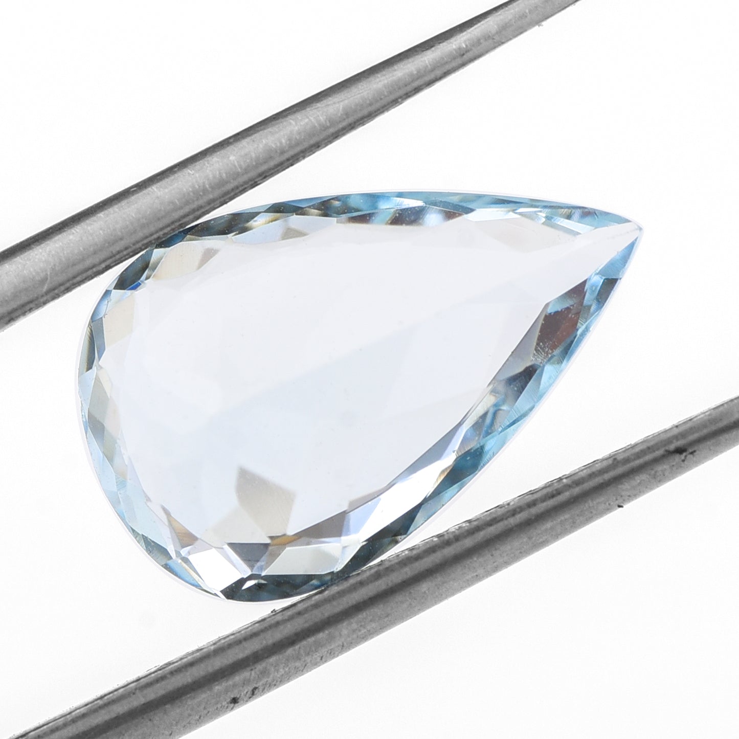 3.18 Natural Beryl Aquamarine Pear Mixed Cut Gemstone